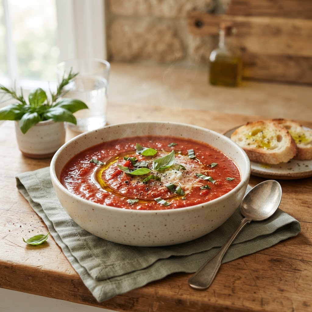 Weeknight Tomato Basil Soup