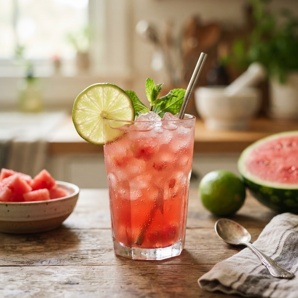 Watermelon-Lime Green Tea Refresher