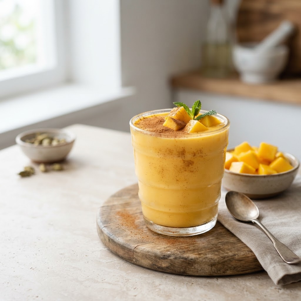 Mango Lassi-Style with cinnamon