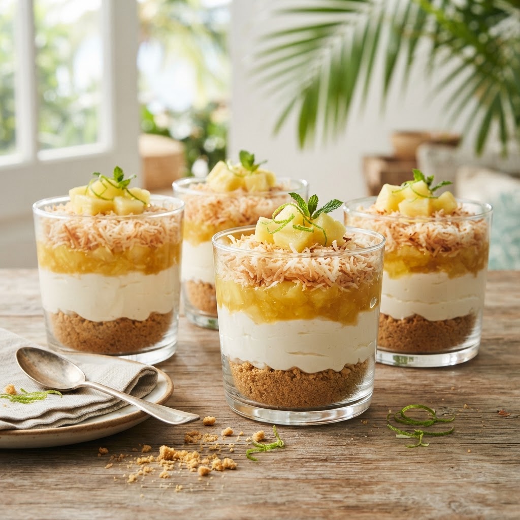 No-Bake Pineapple Cheesecake Cups
