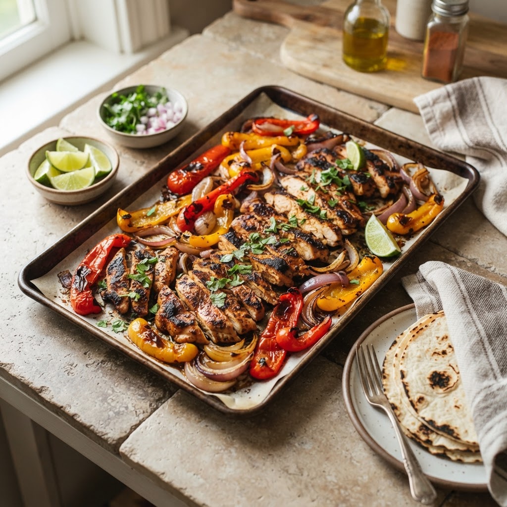 Sheet-Pan Chicken Fajitas