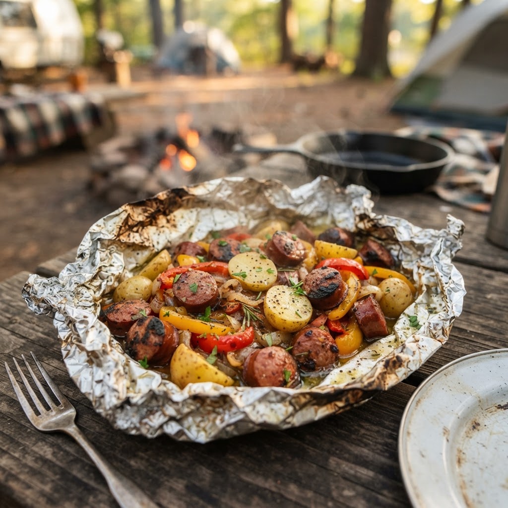 Campfire Sausage & Potato Foil Packs