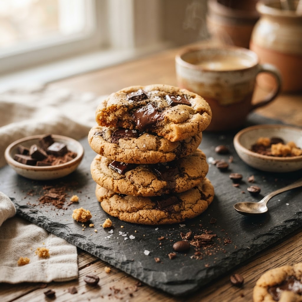 Peanut Butter Espresso Chocolate Cookies