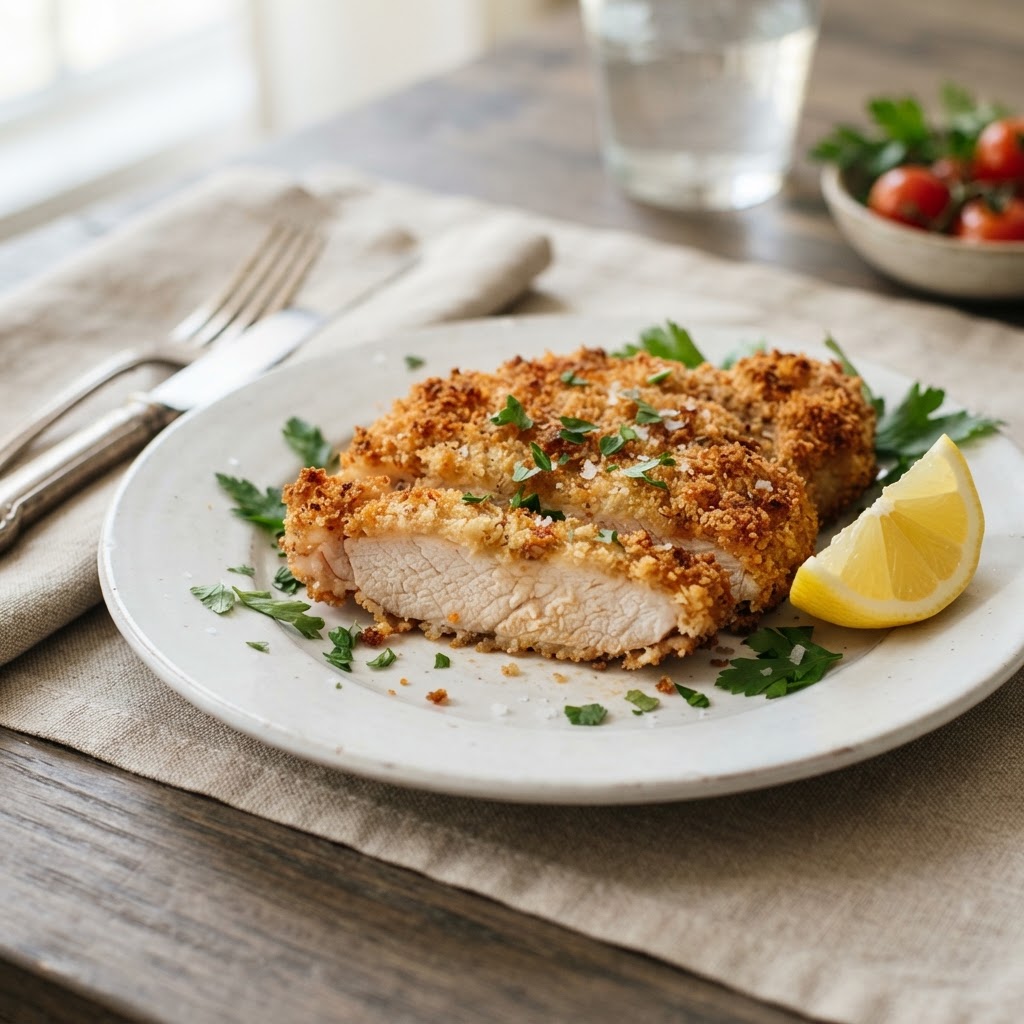 Air Fryer Parmesan Crusted Pork Chops