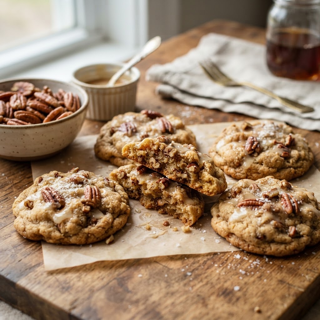 Maple Pecan Brown Sugar Cookies