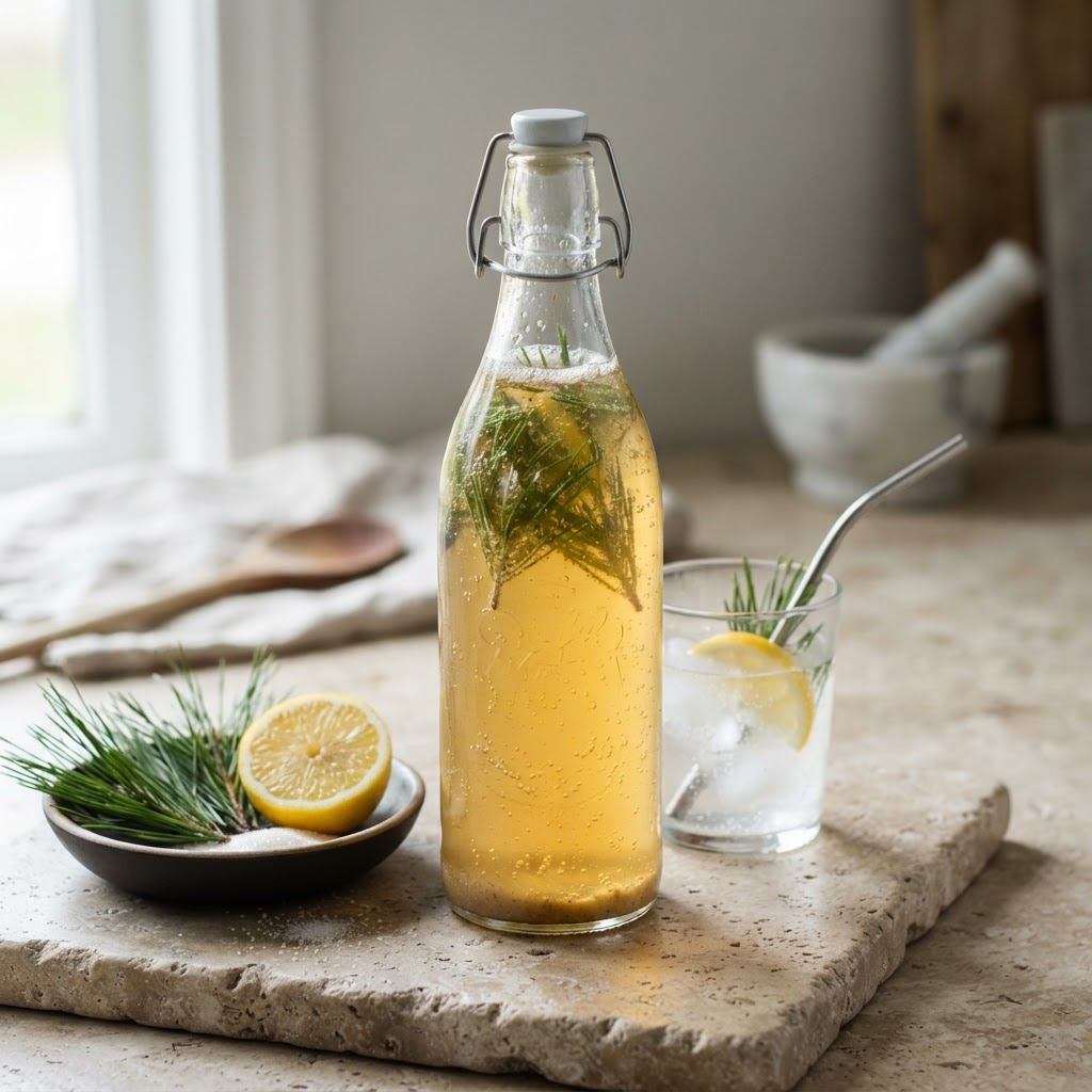 Wild Pine Needle Lemon Soda