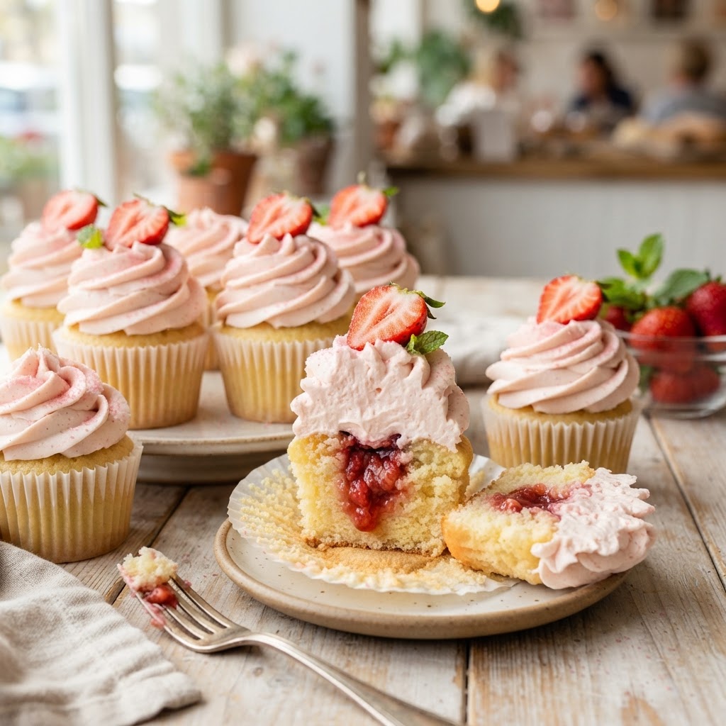 Strawberry Shortcake Cupcakes