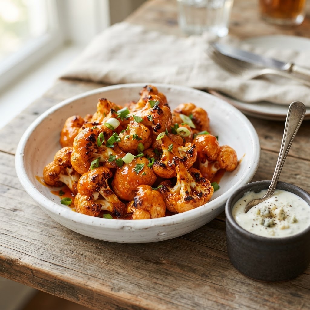 Air Fryer Buffalo Cauliflower Bites