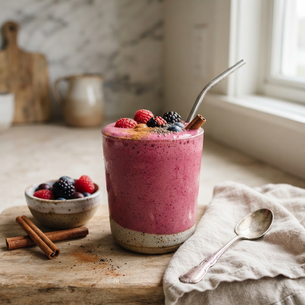 Berry Smoothie with cinnamon