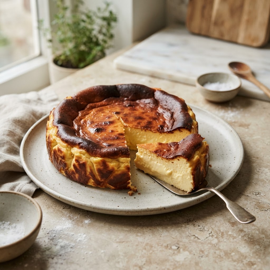 Basque-Style Crustless Cheesecake