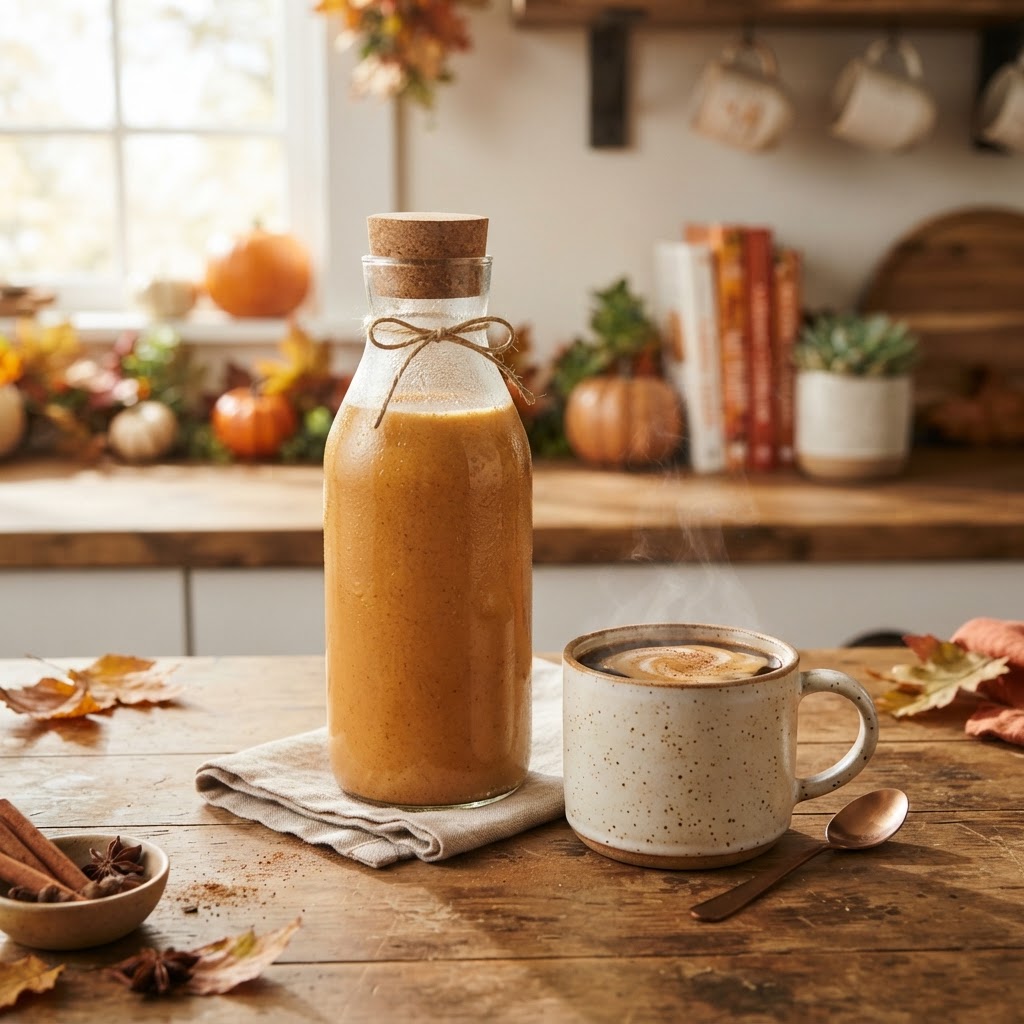 Homemade Pumpkin Spice Coffee Creamer