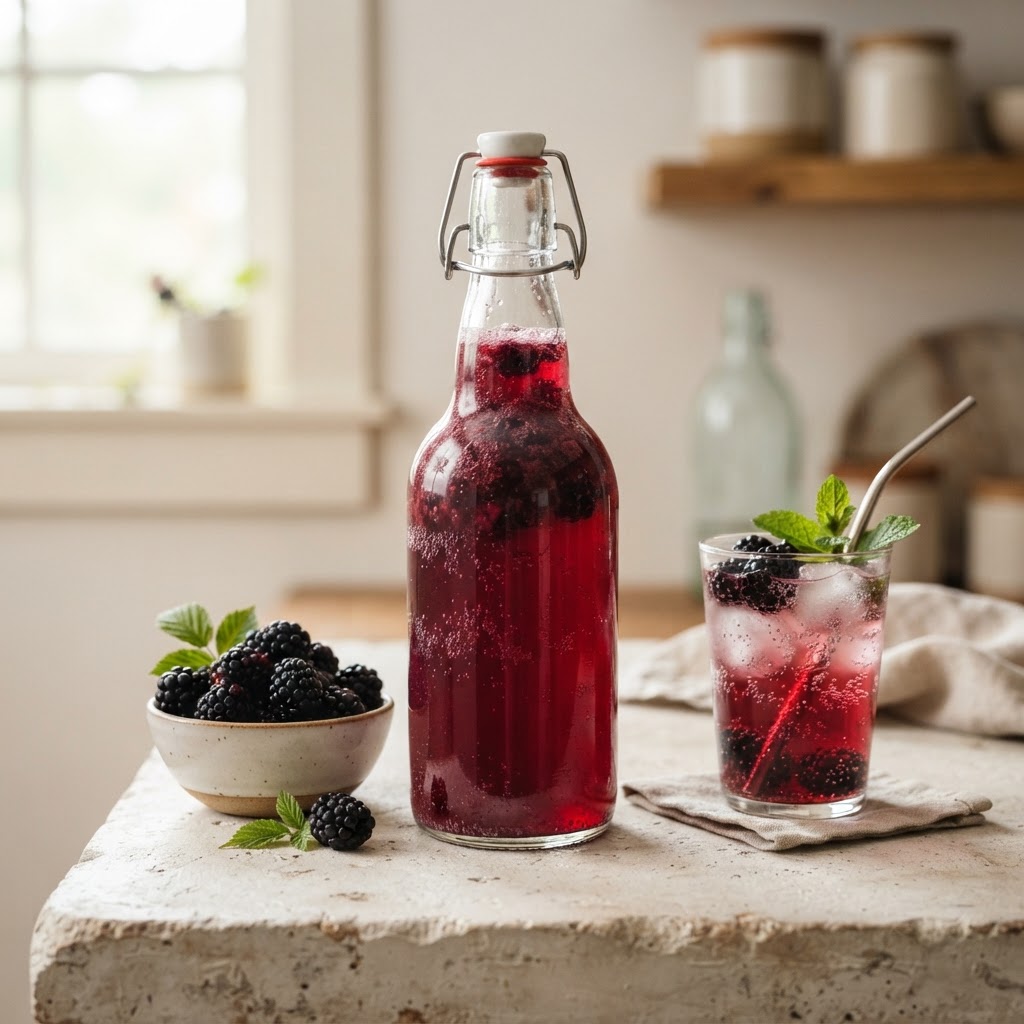 Wild-Fermented Blackberry Soda