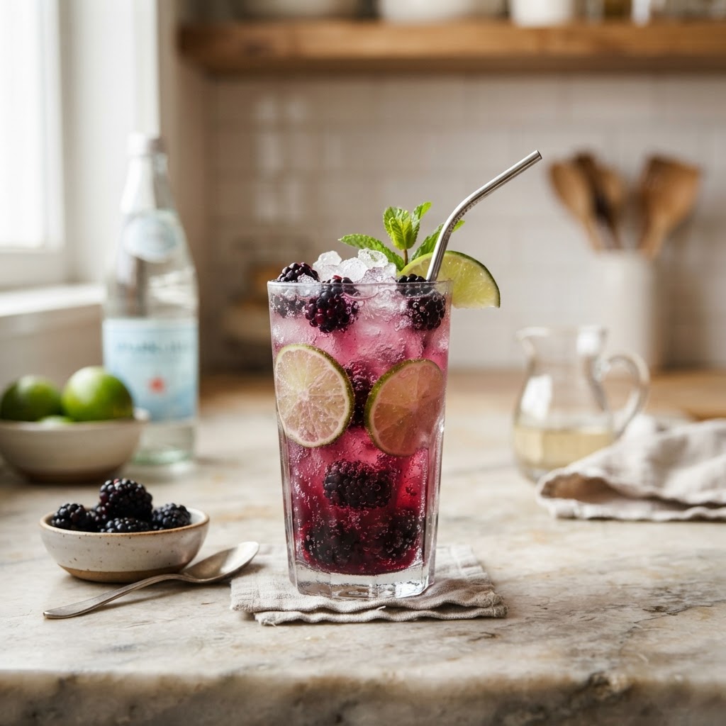 Sparkling Blackberry Limeade