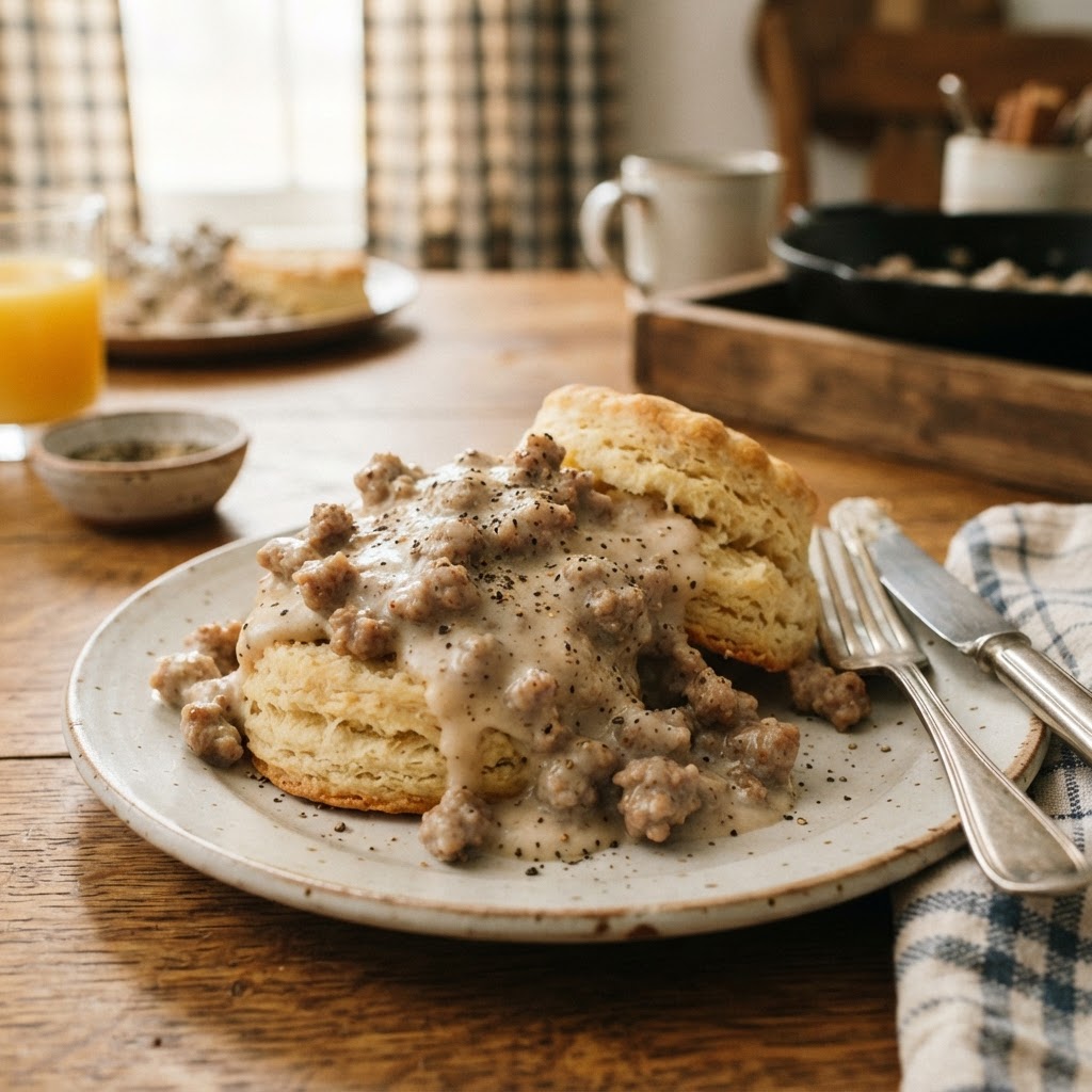 Buttermilk Biscuits & Sausage Gravy