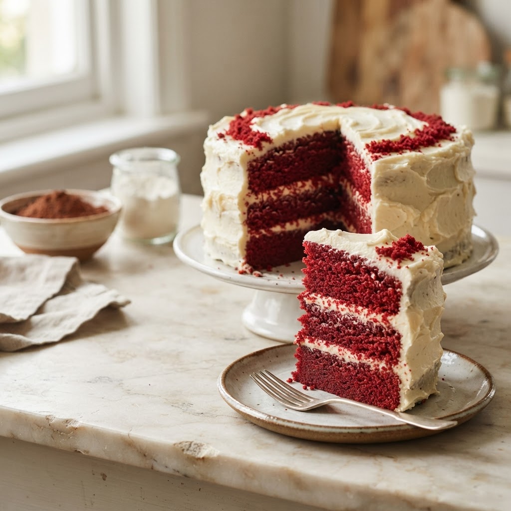 Classic Red Velvet Layer Cake with Cream Cheese Frosting