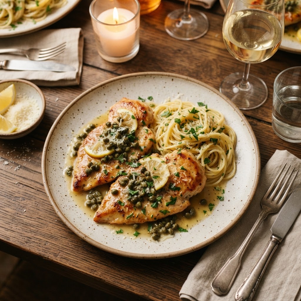 Lemon Parmesan Chicken Piccata