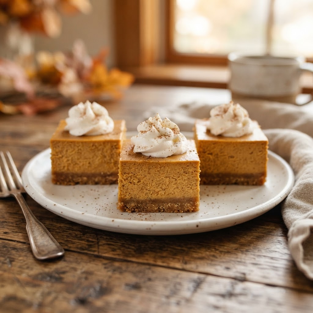 Pumpkin Spice Cheesecake Bars