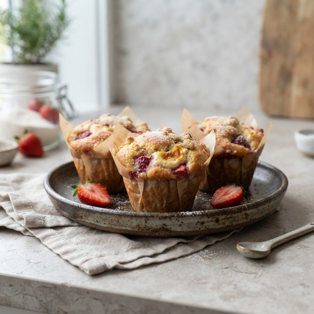 Strawberry Cream Cheese Muffins