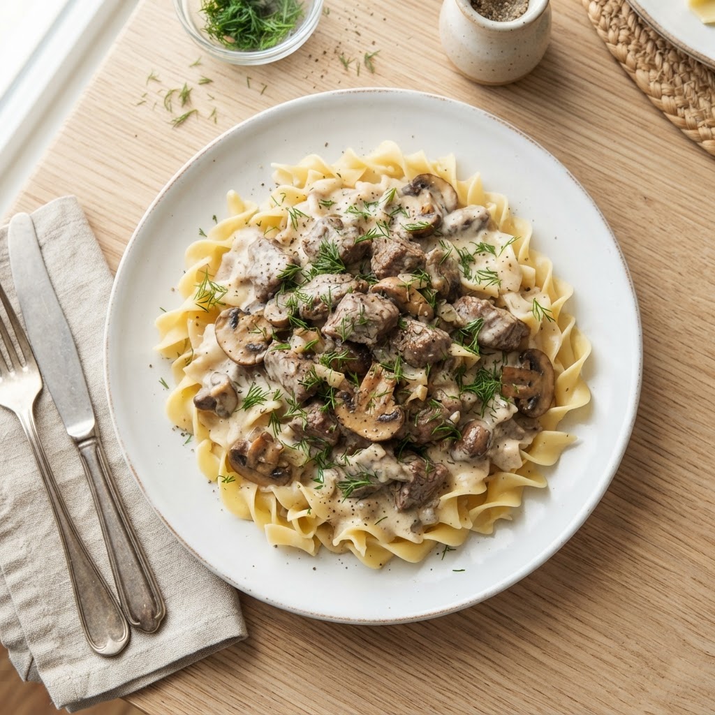 Beef Stroganoff with Stew Meat