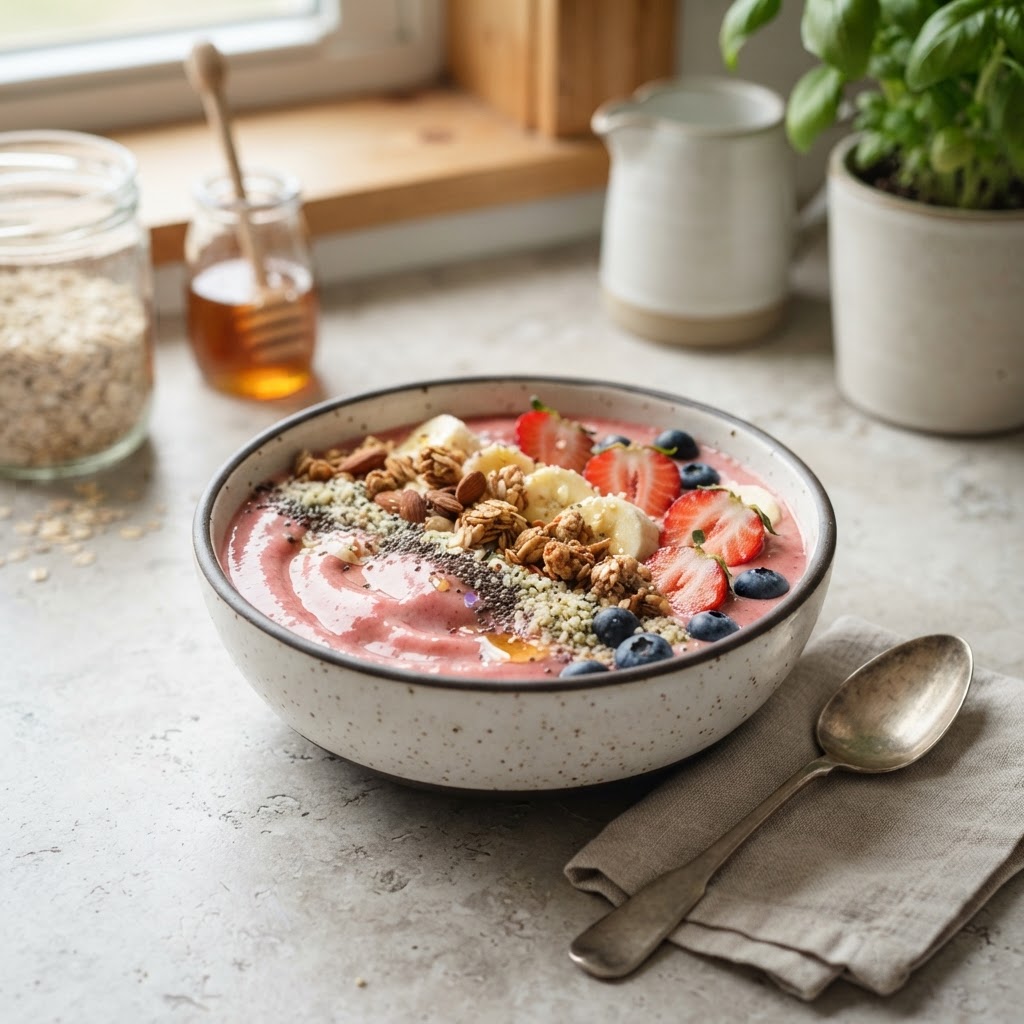 Strawberry Banana Smoothie Bowl