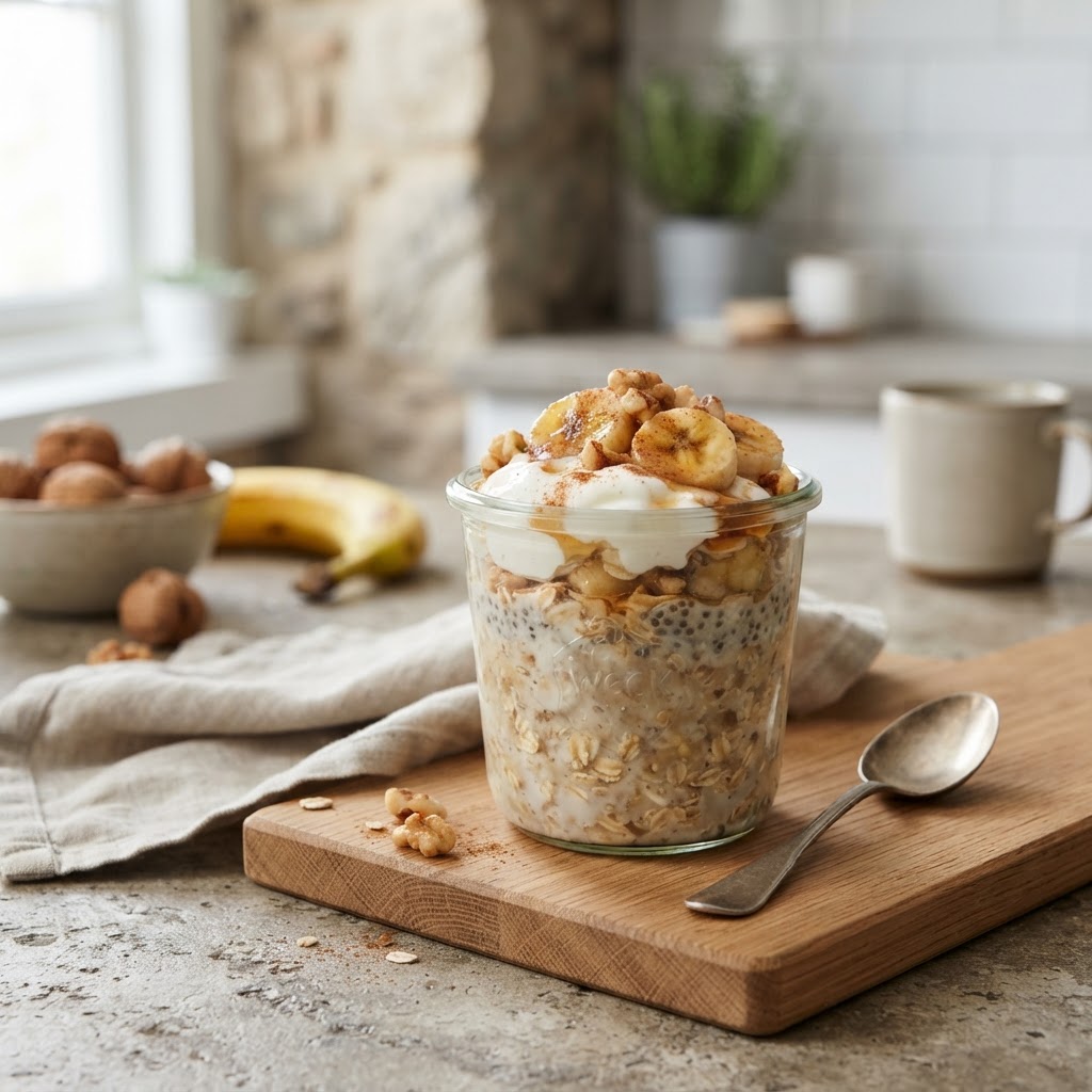 Banana Bread Overnight Oats