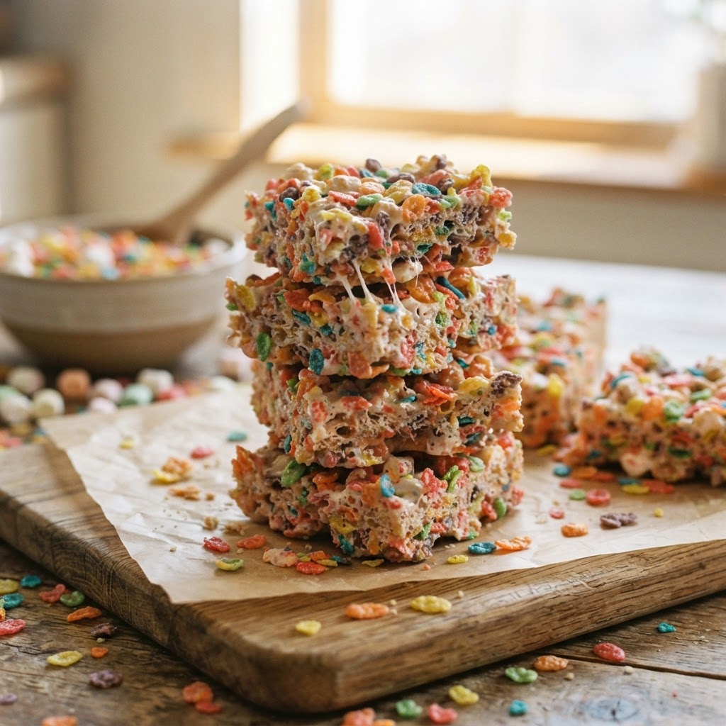 Fruity Pebbles Marshmallow Cereal Bars