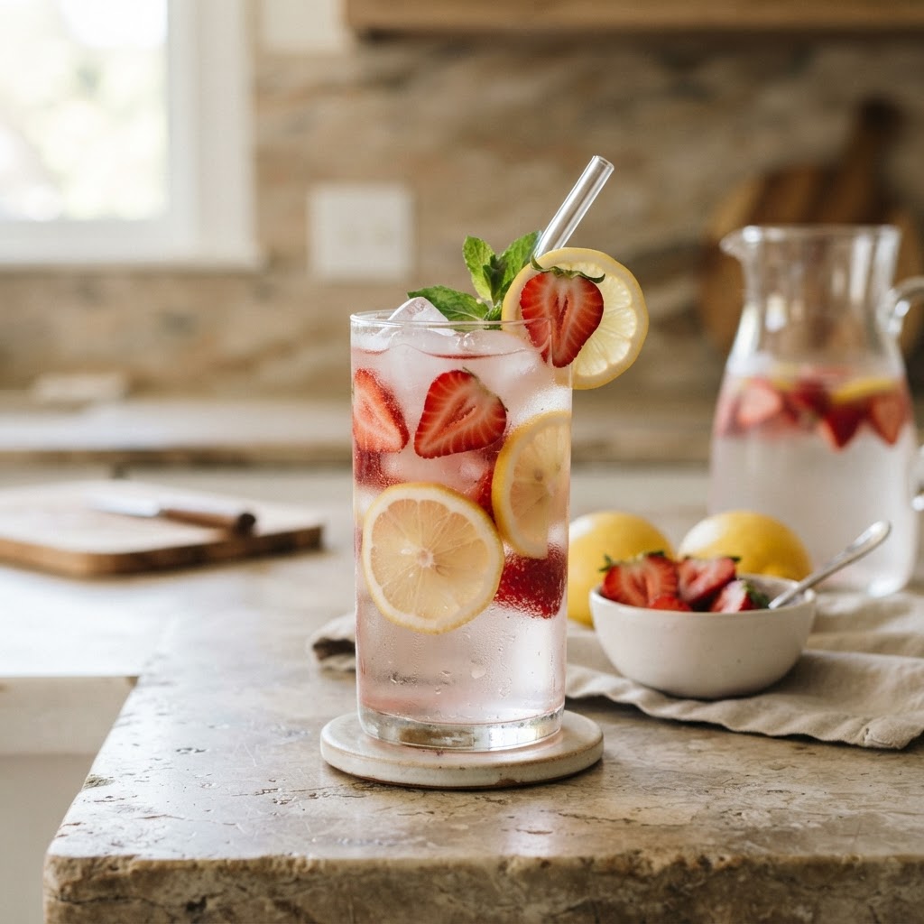 Strawberry Lemon Loaded Water