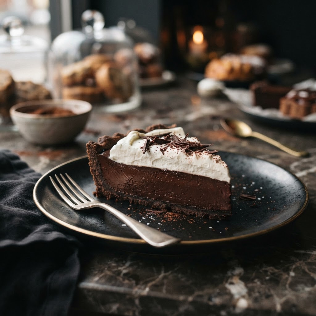 Dark Chocolate Silk Pie