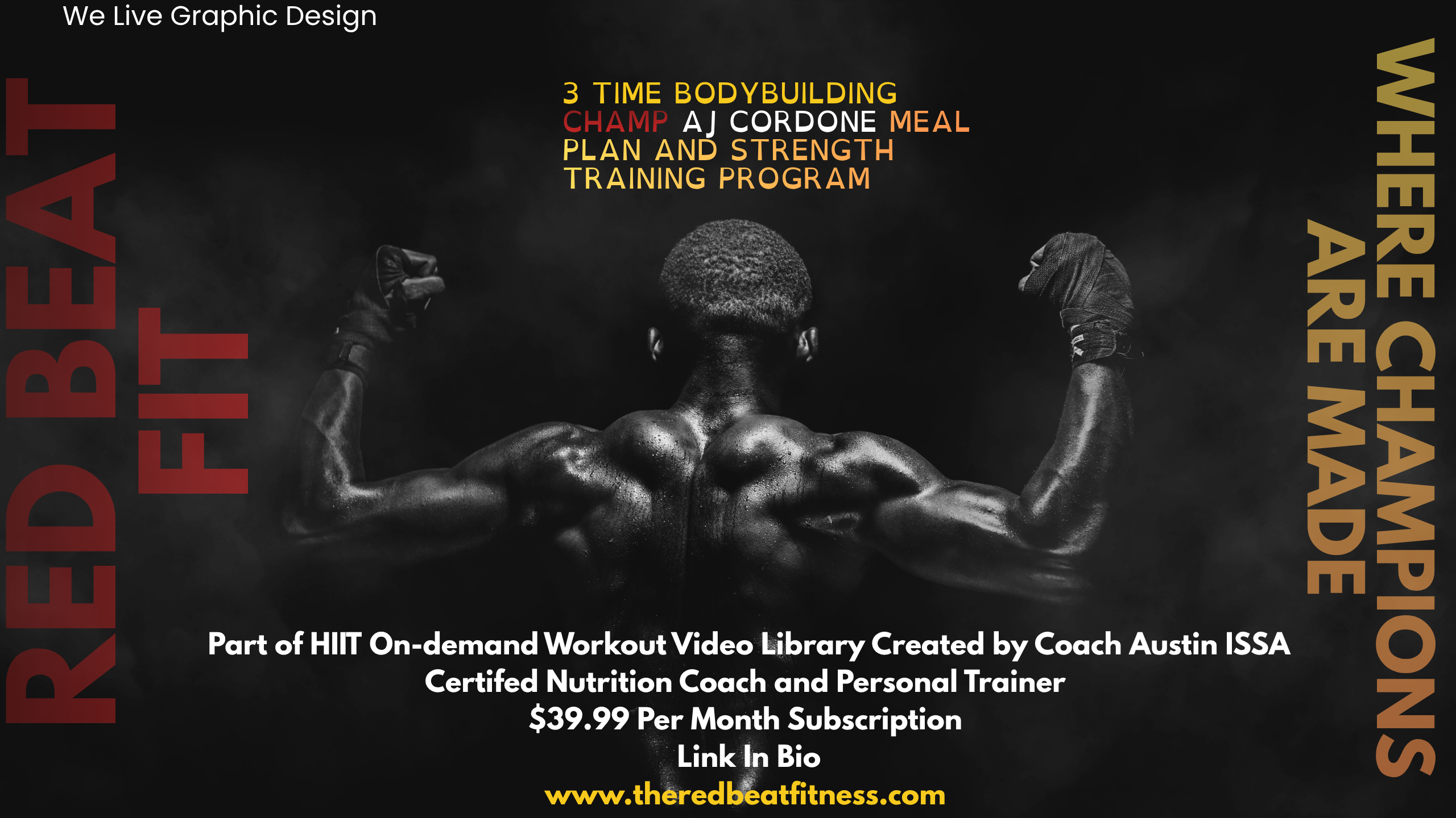 3-Time Bodybuilding Champ AJ Cardone Meal Plan and Strength Training Program — $39.99 per month