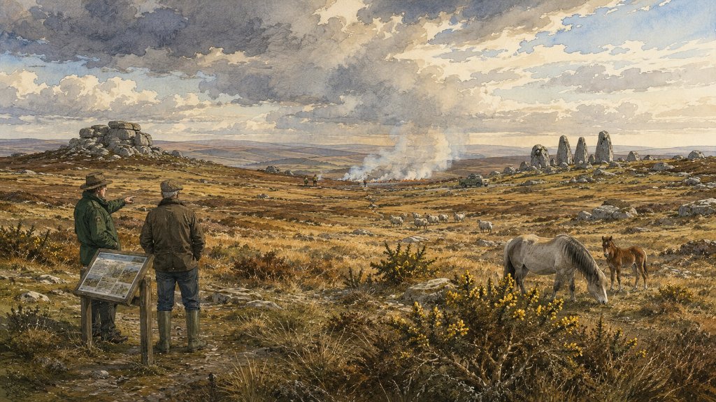 Moorland walking route