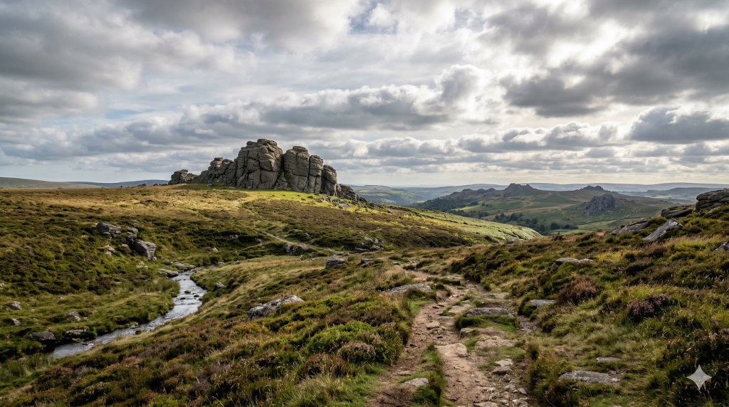 Dartmoor National Park — granite tors and open moorland