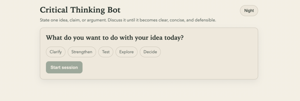 Critical Thinking Bot