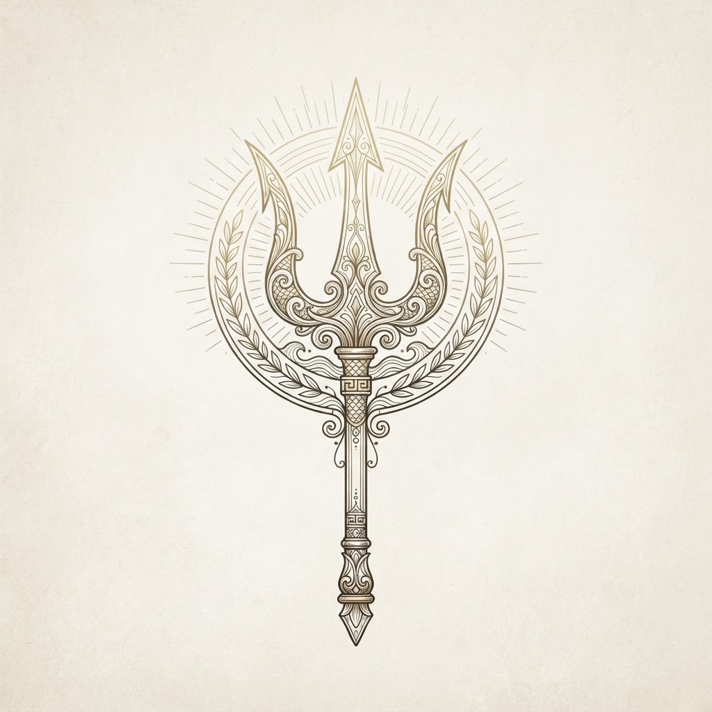 Trident of Poseidon symbol