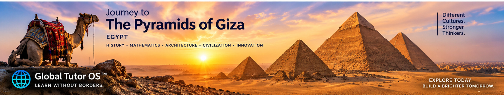 Pyramids of Giza, Egypt learning environment