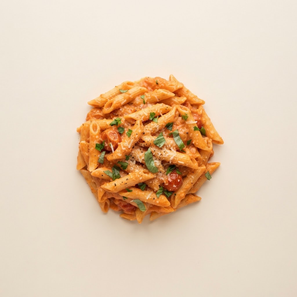 Penne · Tomatensahnesoße