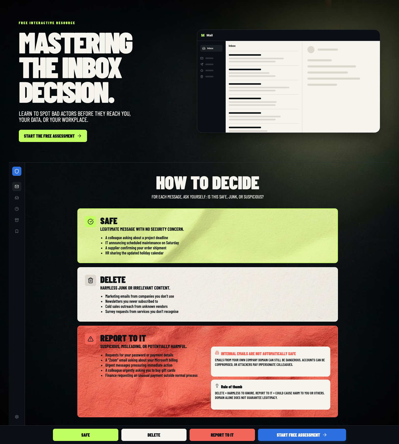 InboxSafe template preview