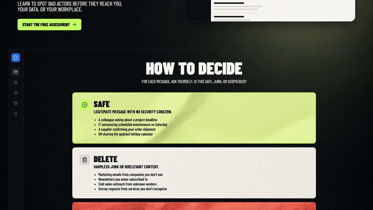 InboxSafe template preview