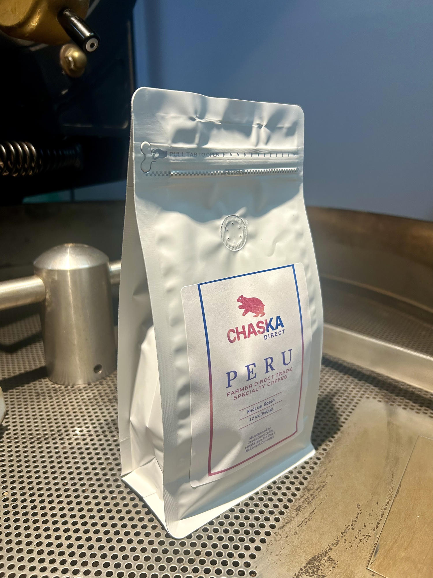 Peru Medium Roast - 12oz bag (side)