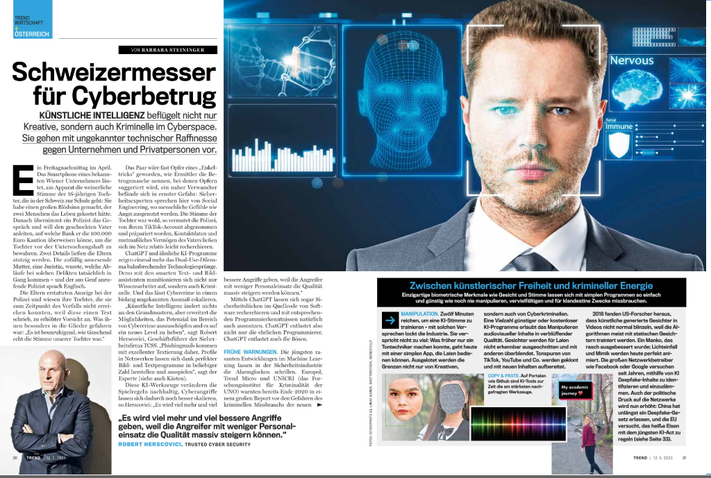 TREND Wirtschaft – Schweizermesser für Cyberbetrug