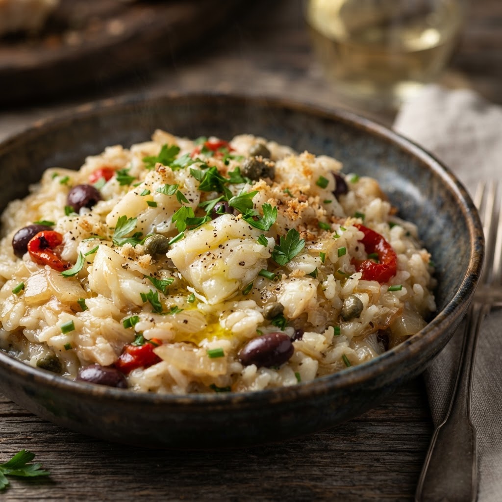 RISOTO DE BACALHAU