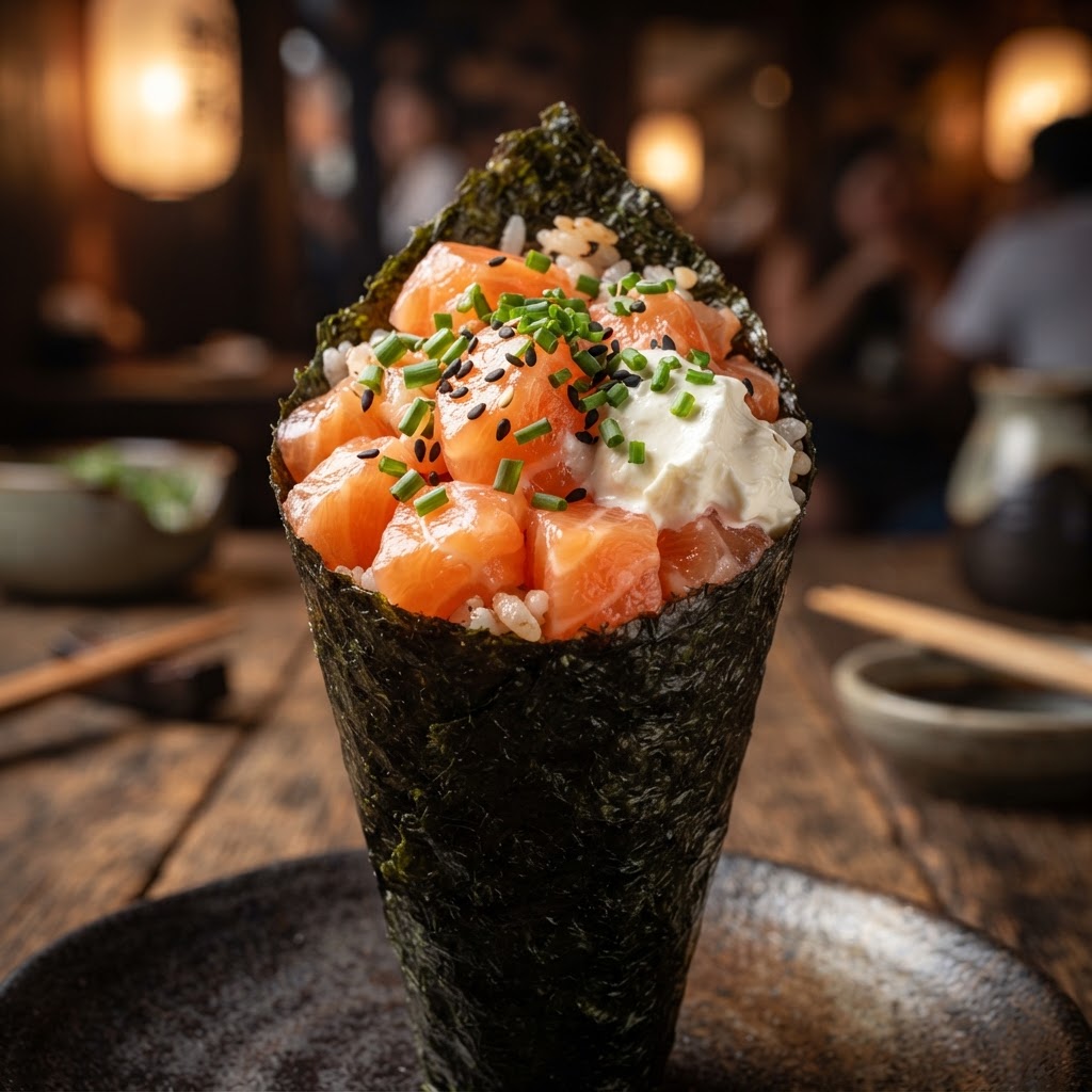 Temaki Salmão + Cream Cheese