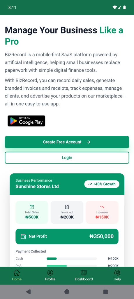 BizRecord App 2