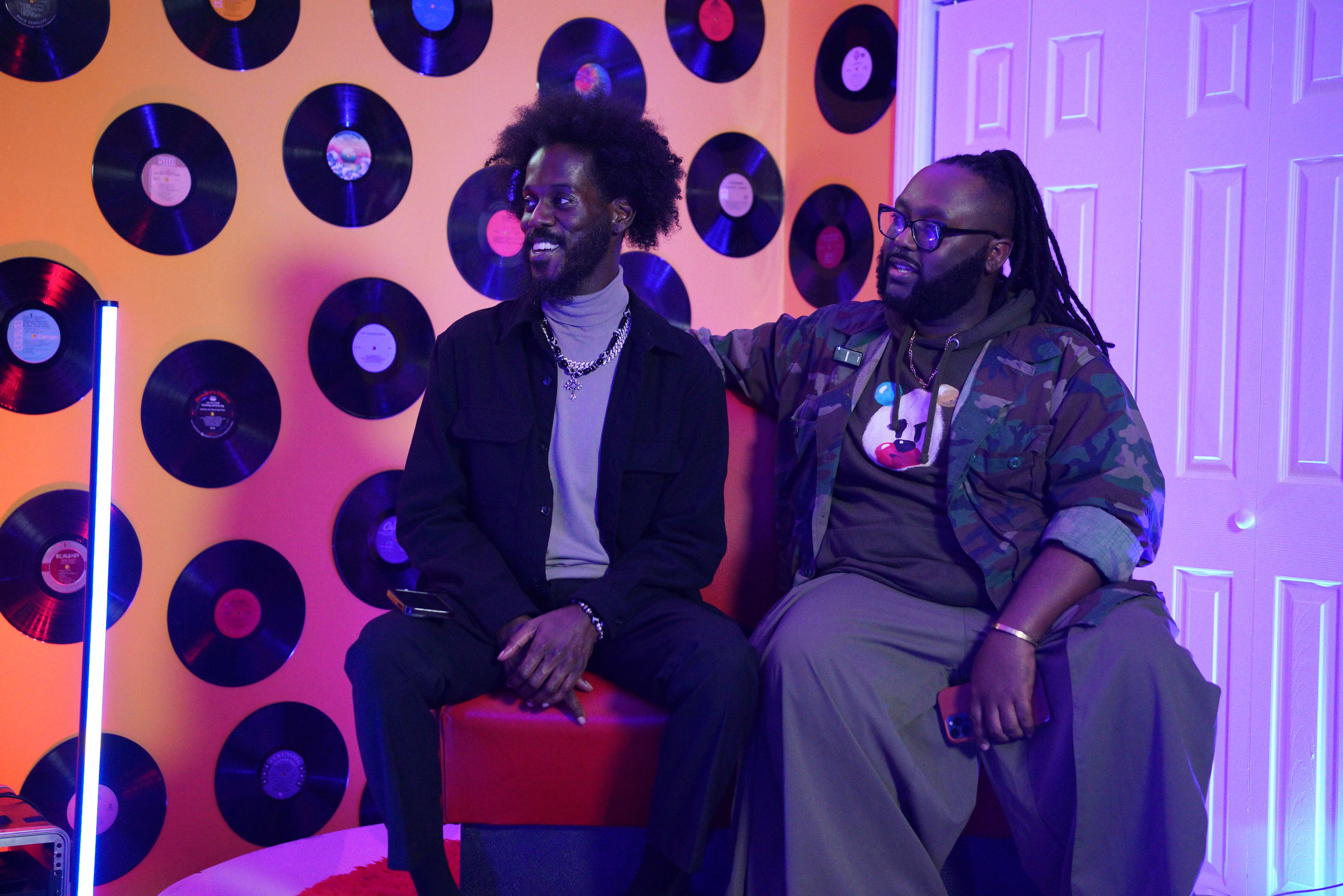 Conversation on the Hype Podcast set