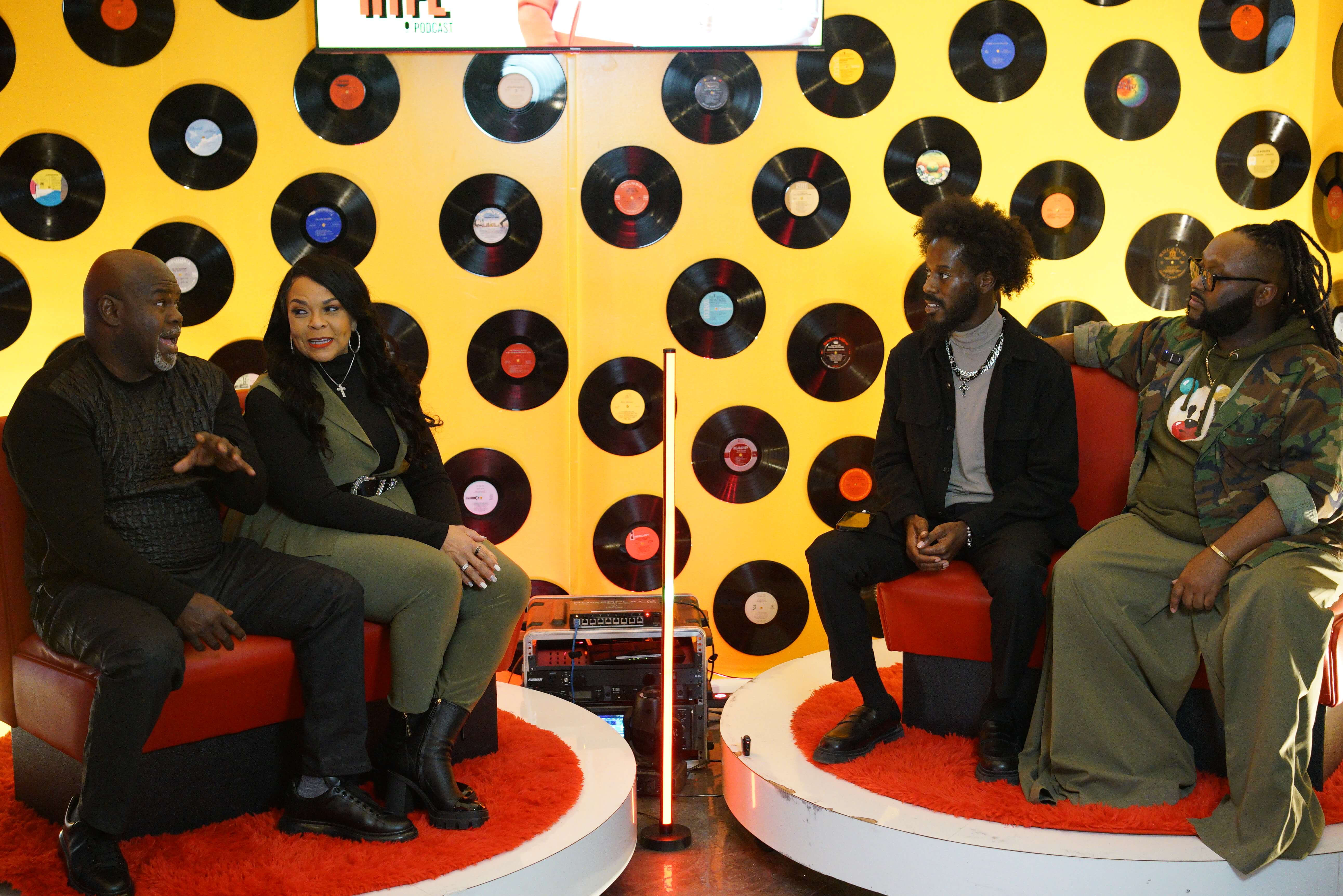 Hype Podcast set with David & Tamela Mann