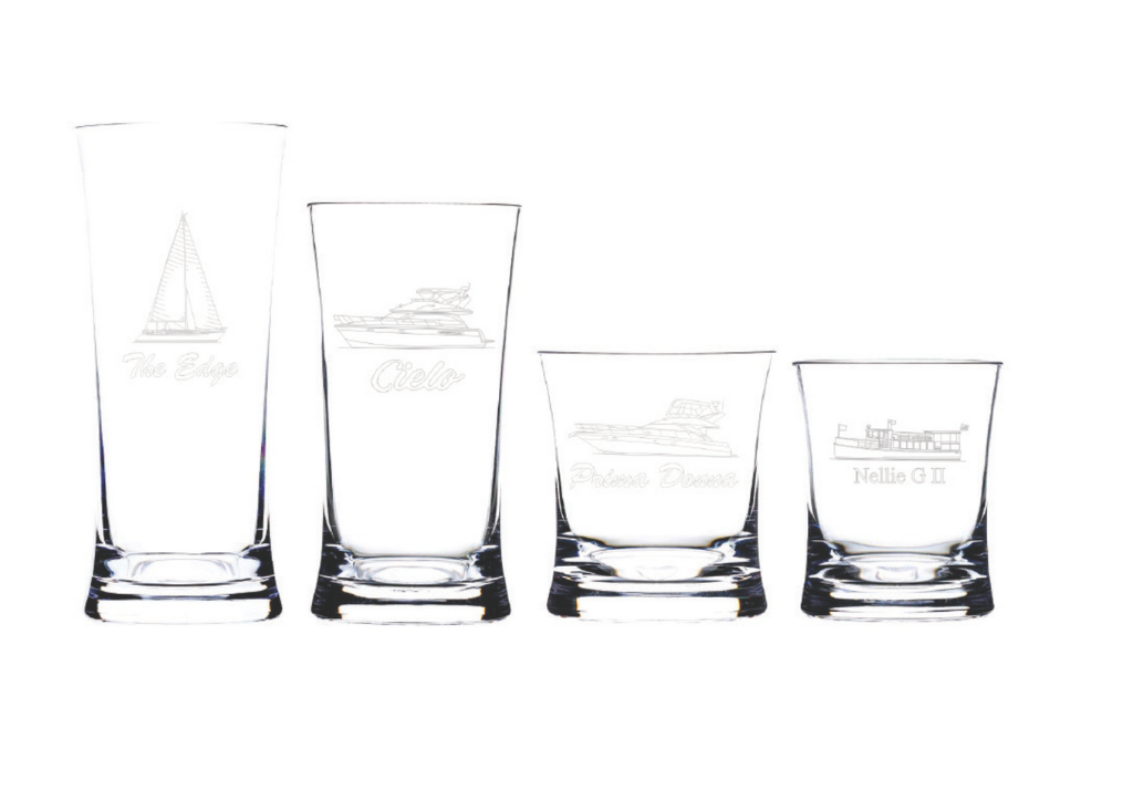 Polycarbonate Curved Drinkware with Custom Etching