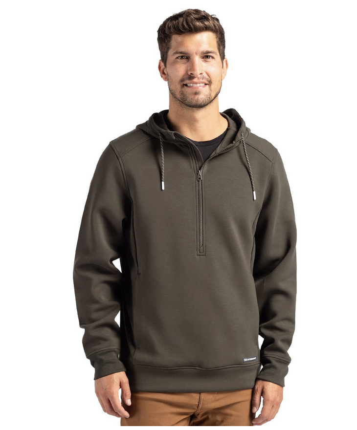 Men's Roam Recycled Buttery-Soft Knit Half-Zip Hooded Pullover