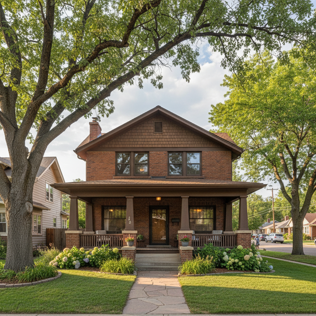 South Park Hill Denver — original 1920s craftsman bungalow with wide front porch and mature trees