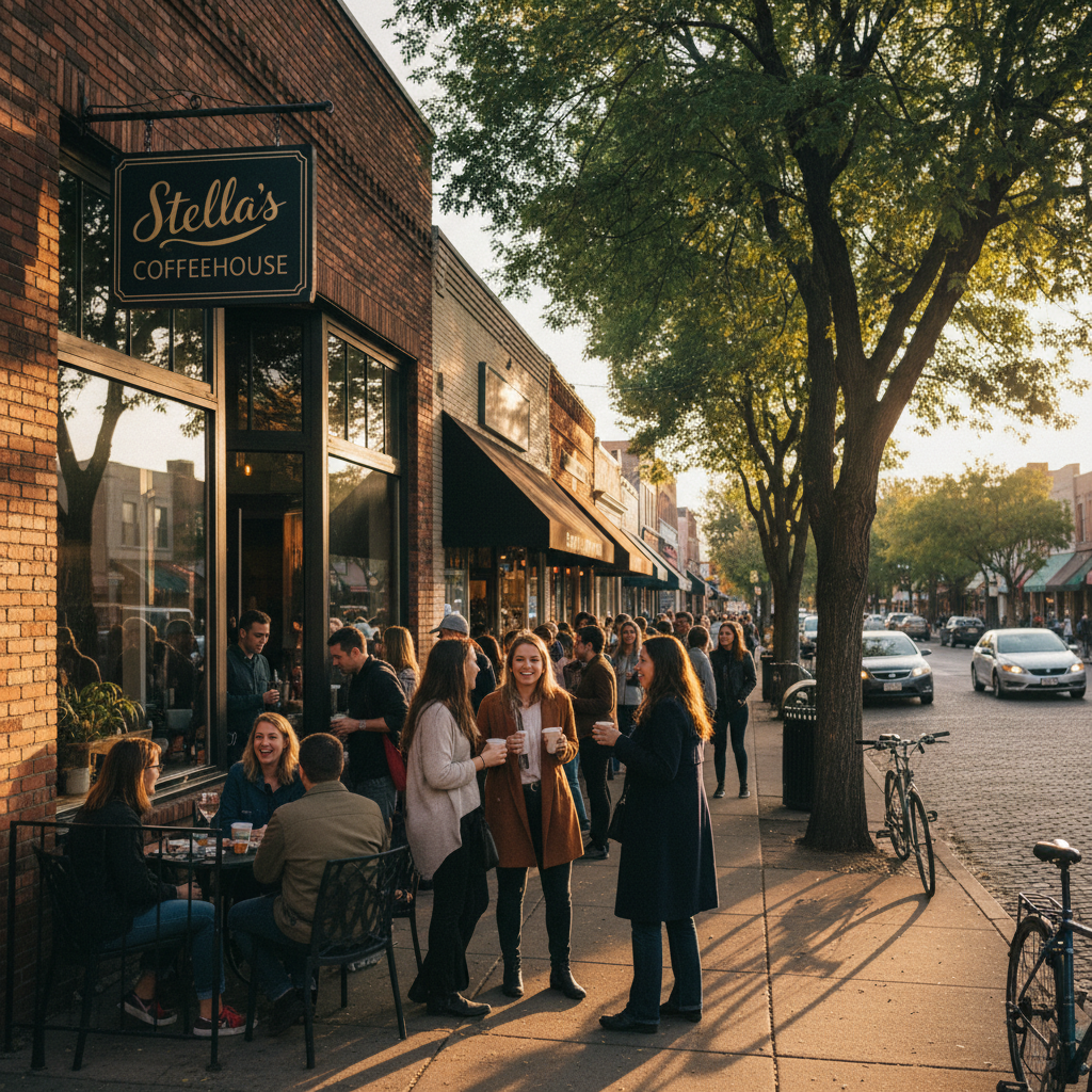 Washington Park Denver — South Pearl Street Stella's Coffeehouse storefront