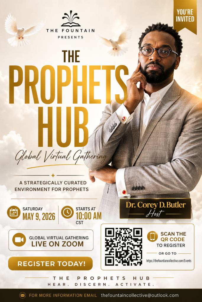 The Prophets Hub — Global Virtual Gathering Flyer
