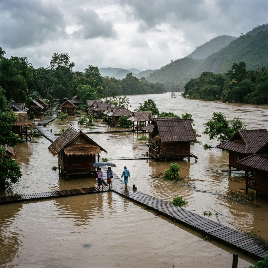 The sanctuary underwater, River Kwai overflowed